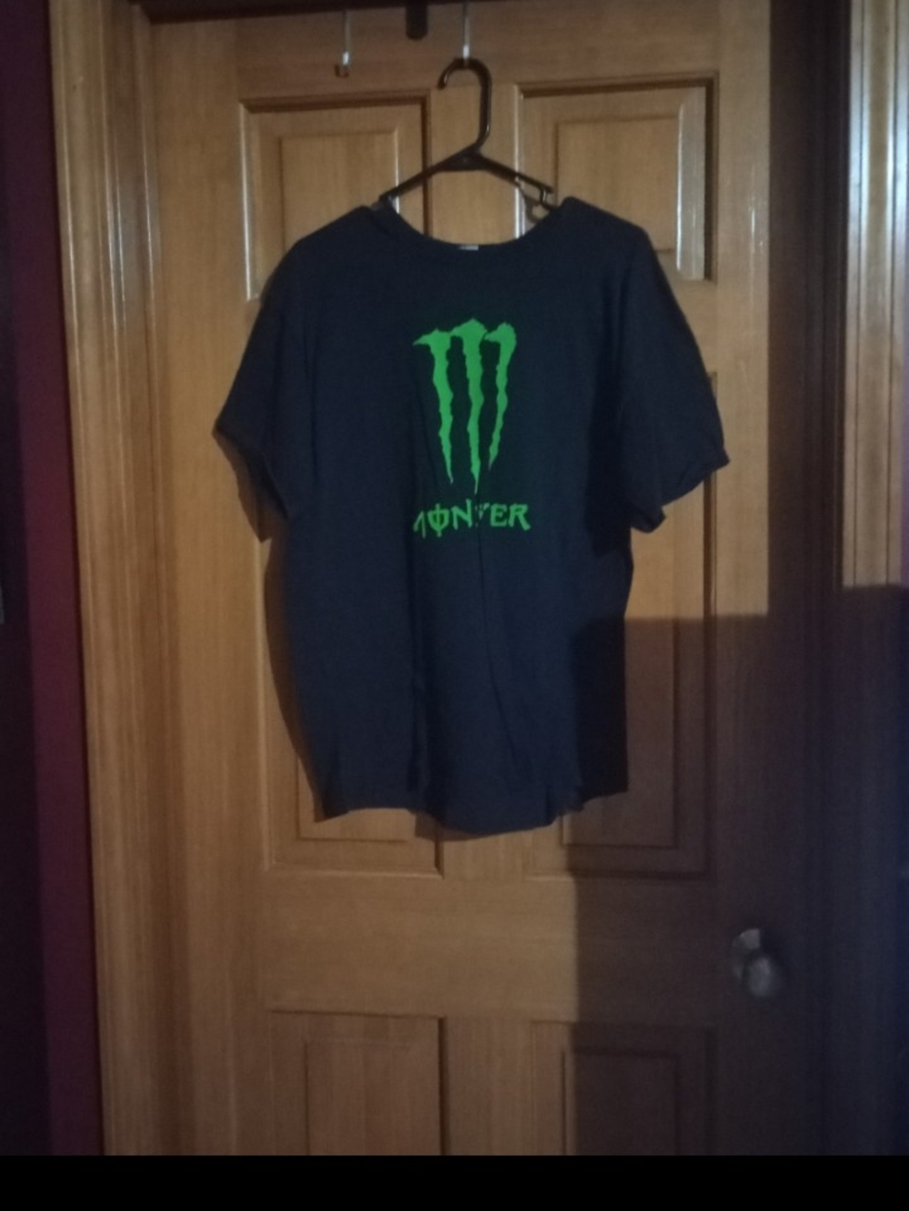 Gildan Black Short Sleeve Tee with Neon Green Monster Logo